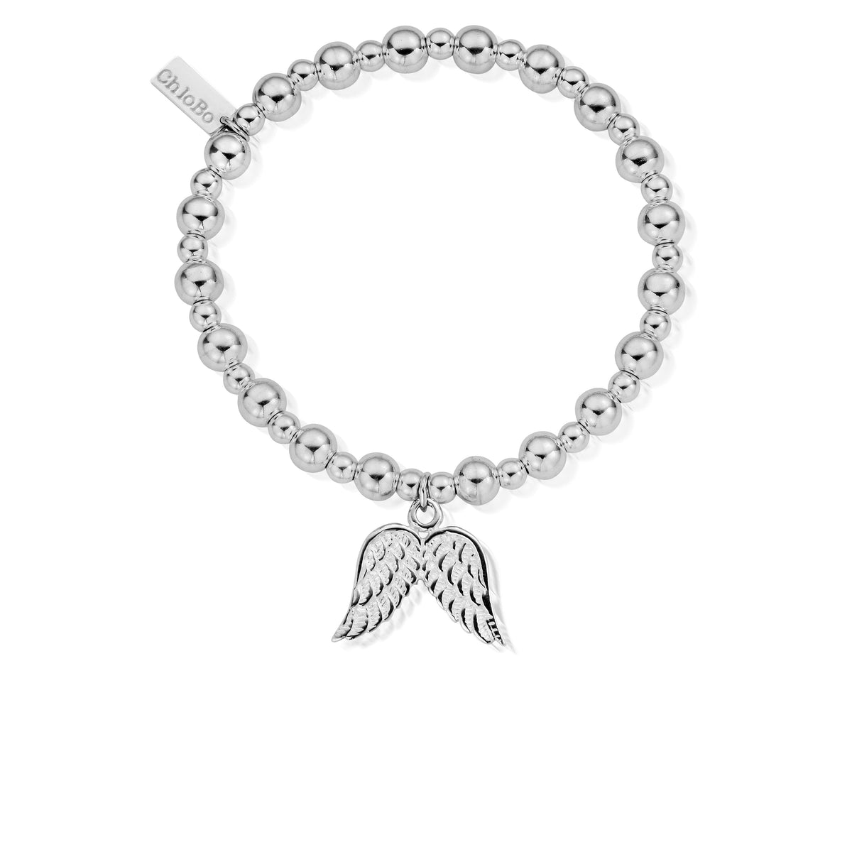 The ChloBo MSB Double Angel Wing Bracelet, a silver sterling silver bracelet from ChloBo, available at OD’s Jewellers in St Helens.