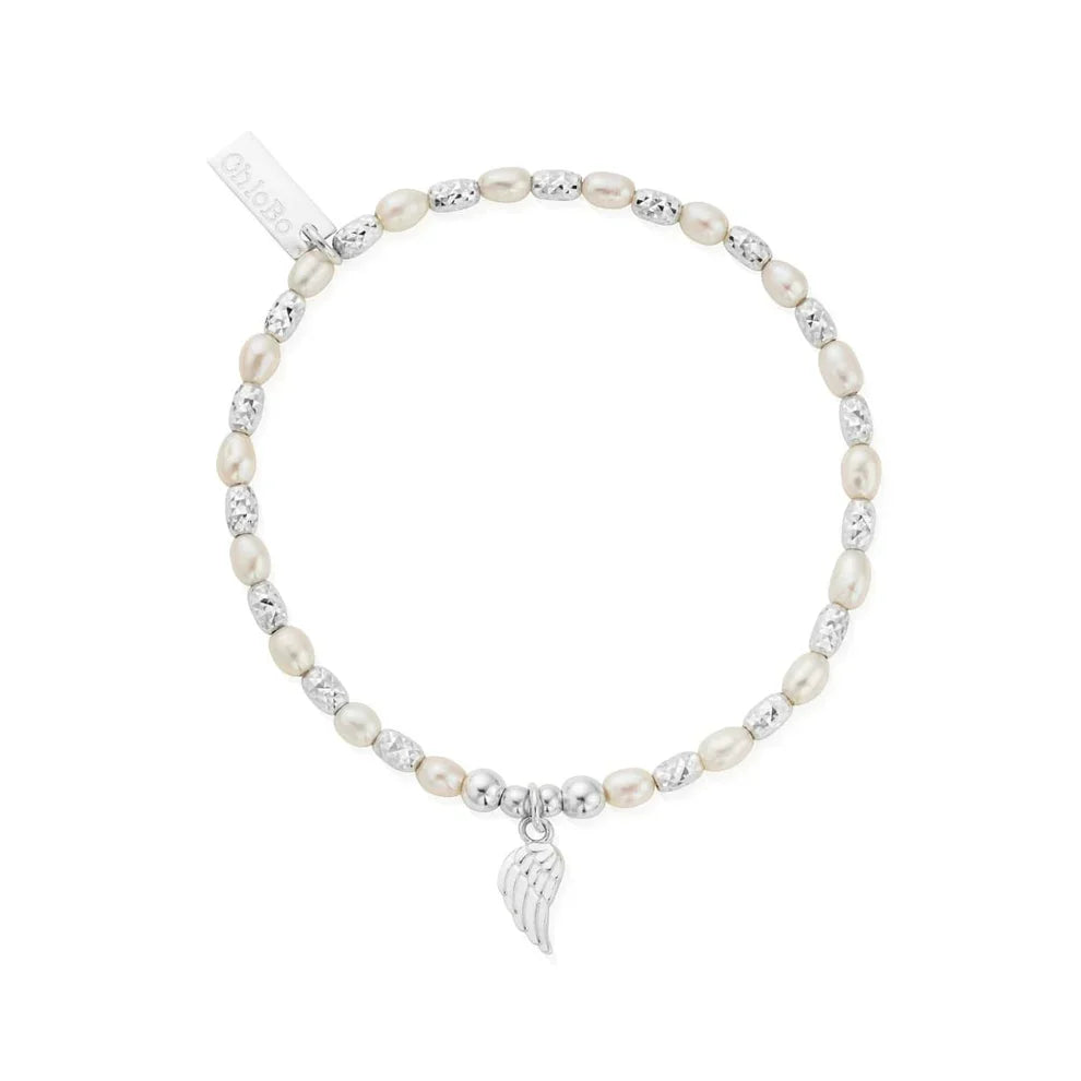 The ChloBo Forever and Aways bracelet, a white pearl and sterling silver bracelet from ChloBo, available at OD’s Jewellers in St Helens