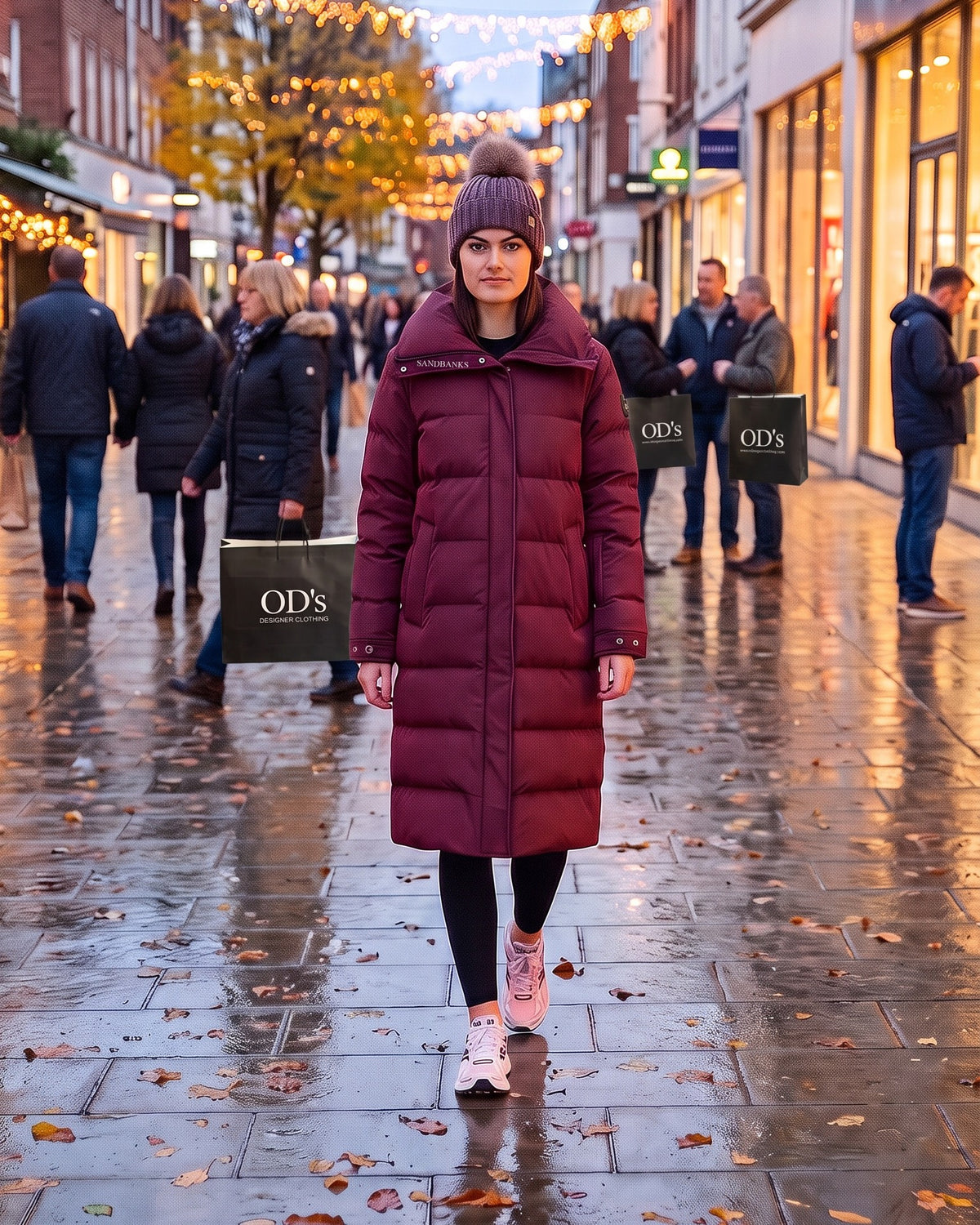 Shop the look - Sandbanks Haven Long Puffer, Saucony Grid Legacy, Barbour Conway beanie