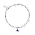 The ChloBo December Birthstone Bracelet, a silver sterling bracelet with blue star charm from ChloBo, available at OD’s Jewellers in St Helens