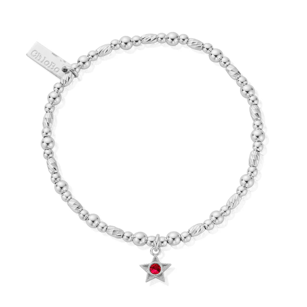 The ChloBo January Birthstone Bracelet-Sterling Silver, a silver bracelet from ChloBo, available at OD’s Jewellers in St Helens.
