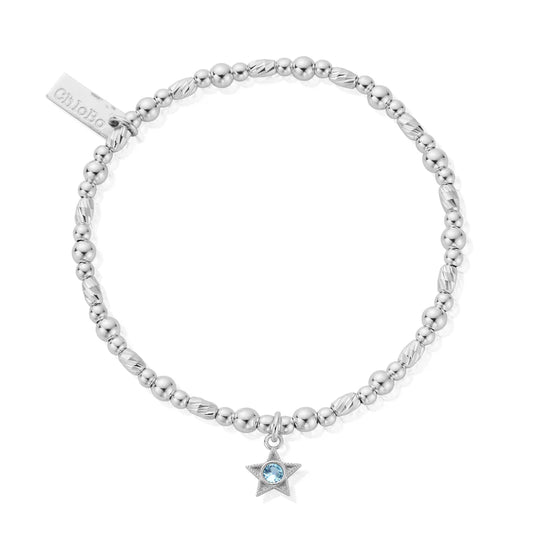 ChloBo March Birthstone Bracelet-Sterling Silver.SBBCB3484