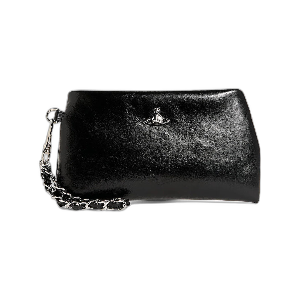 Womens Vivienne Westwood Sadie Wristlet Pouch Black Handbag