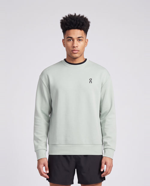 Men's On Running Mineral Focus Tech Crew Sweatshirt — on model