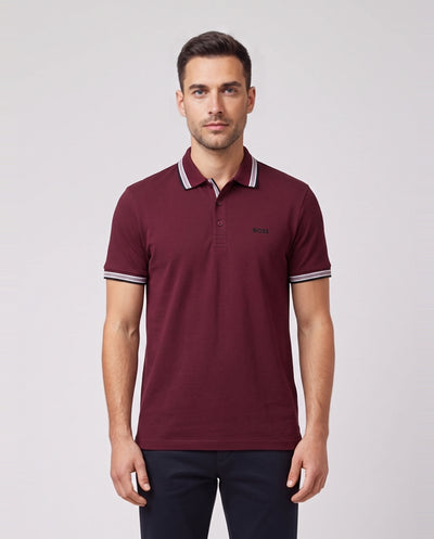 BOSS Green Paddy Dark Pink Polo Shirt