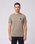 Mens Belstaff Dusty Taupe T Shirt — on model