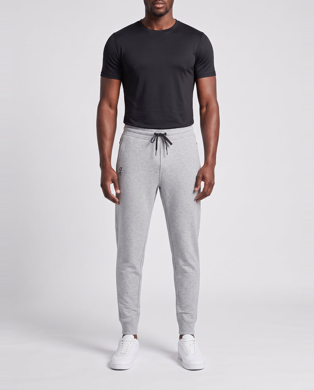 Men's On Running Grey Sweat Pants — on model