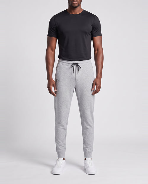 Men's On Running Grey Sweat Pants — on model