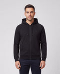 BOSS Green Saggy Black Tracksuit Jacket — on model