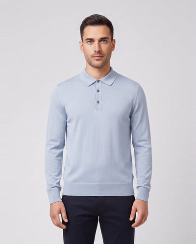 BOSS Black H-Lancione Open Blue Knitwear
