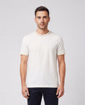 BOSS Black H-Thompson 81 Open White T Shirt — on model