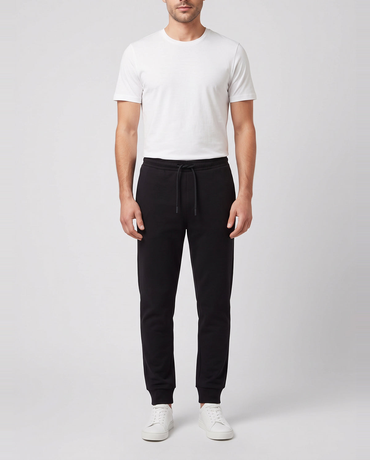 BOSS Green Hadiko Black Sweatpants — on model