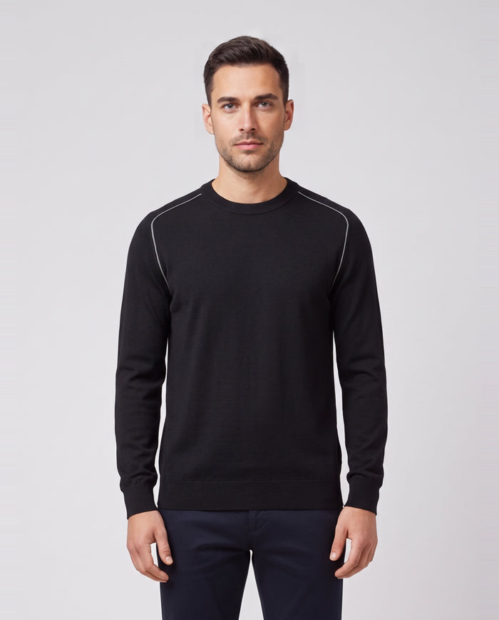 Men's Pal Zileri Crew Neck Knitwear Black