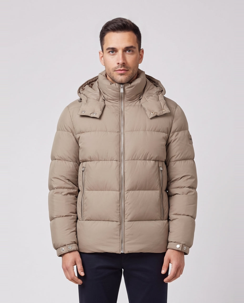 BOSS Black H-Colter Open Brown Jackets — on model