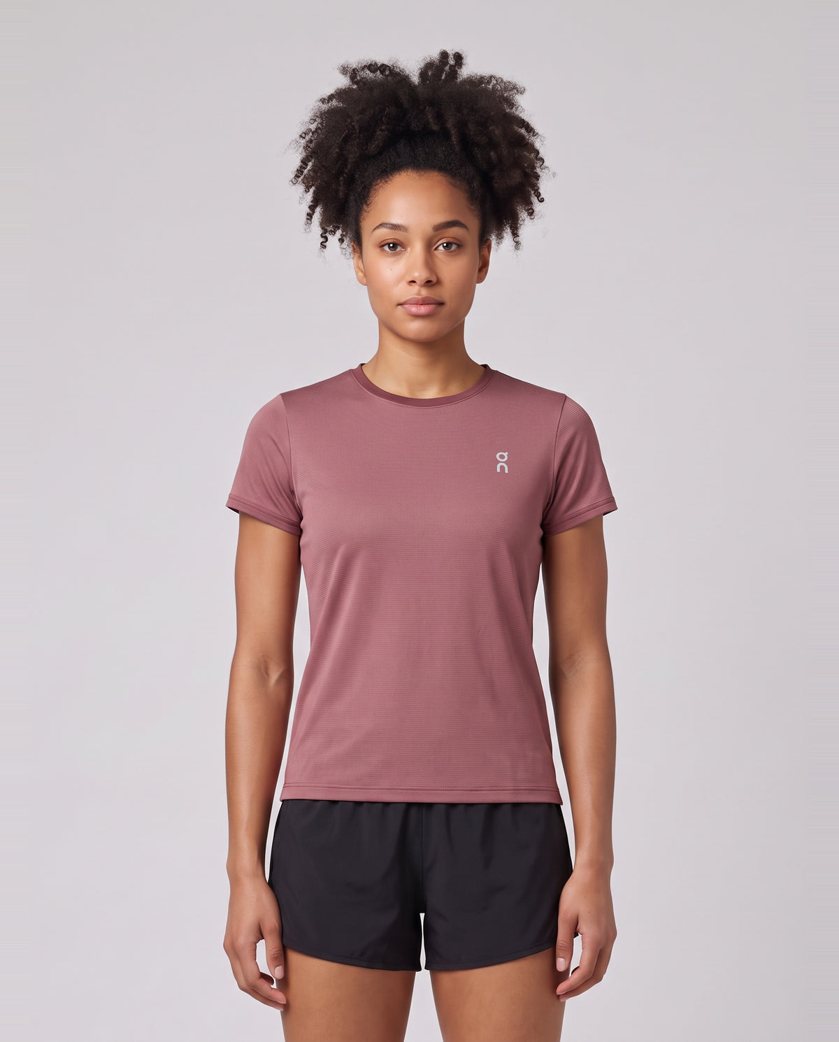Women's On Running Core-T 1 Barberry — on model