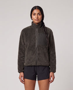 Unisex On Running Ascent Fleece Jacket 1 Espresso — on model