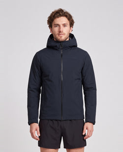 Men's Peak Performance Treeline Insulated Jacket in Black — on model