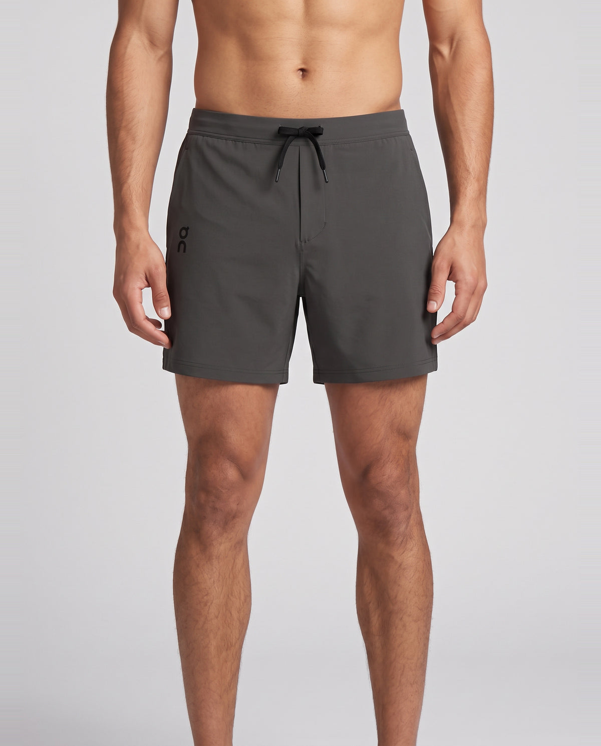 Men's On Running Shadow Focus Tech Shorts — on model