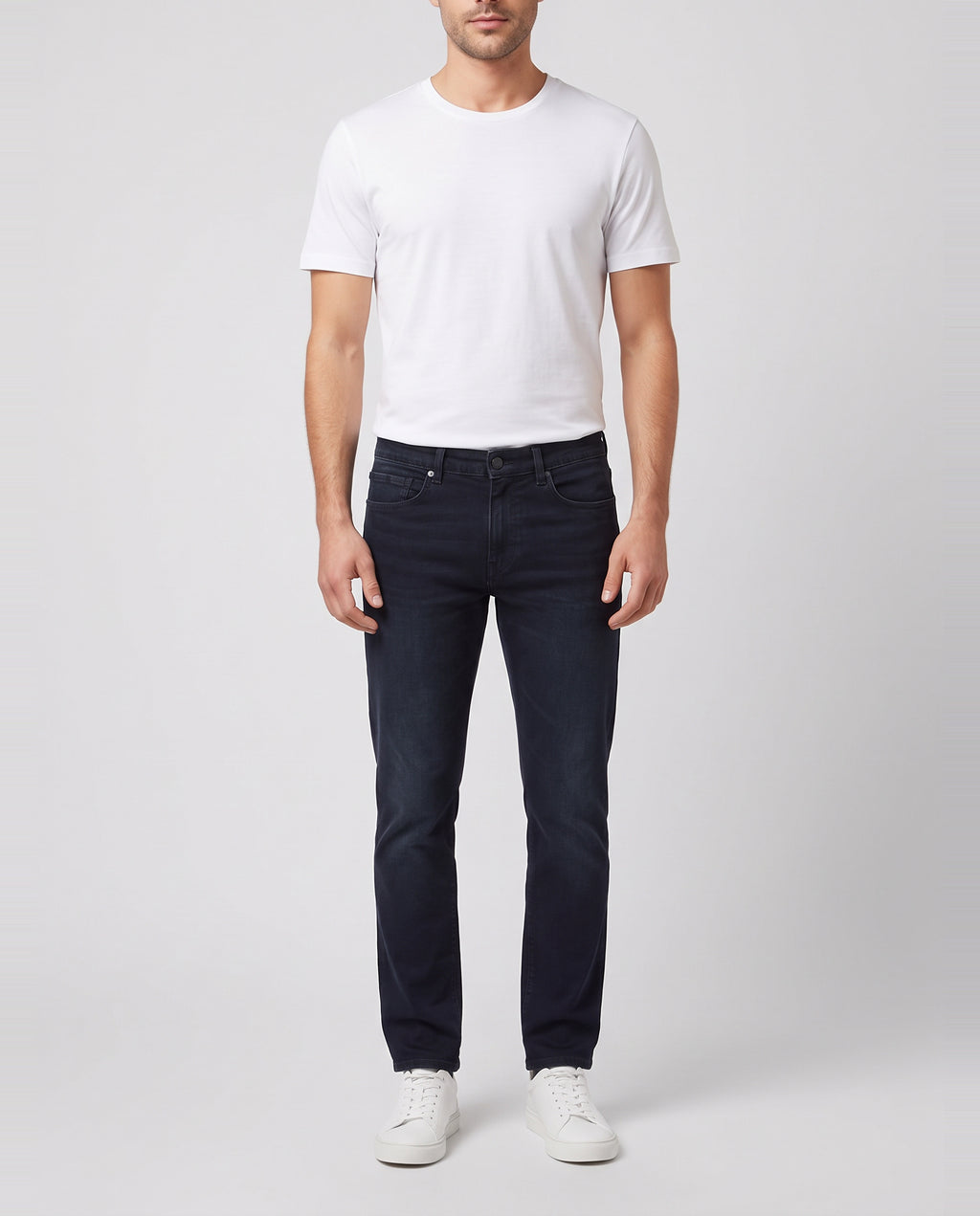 BOSS Black P-Delaware Navy Jeans — on model