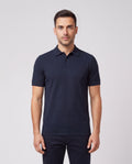 BOSS Black H-Parlay 82 Dark Blue Polo Shirt — on model