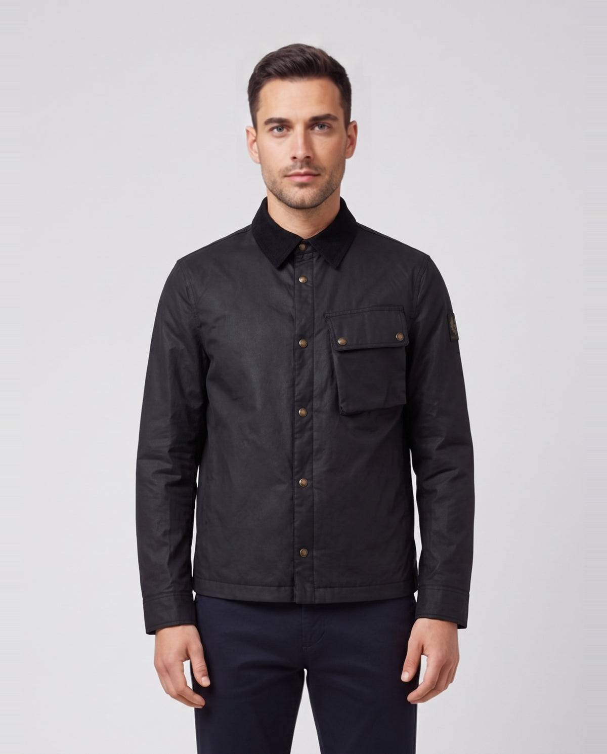 Mens Belstaff Ground Jacket Black Jackets — on model