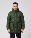 Mens Paul Smith Green Padded Parka — on model