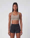 Women's On Running Studio Bra 2 Clay — on model
