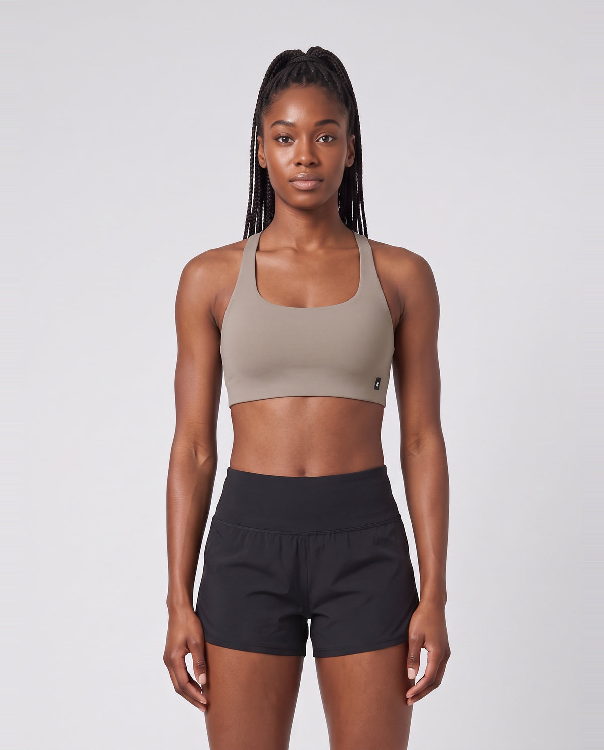 Women's On Running Studio Bra 2 Clay — on model