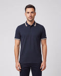 BOSS Green PL GOC Rank Dark Blue Polo Shirt — on model