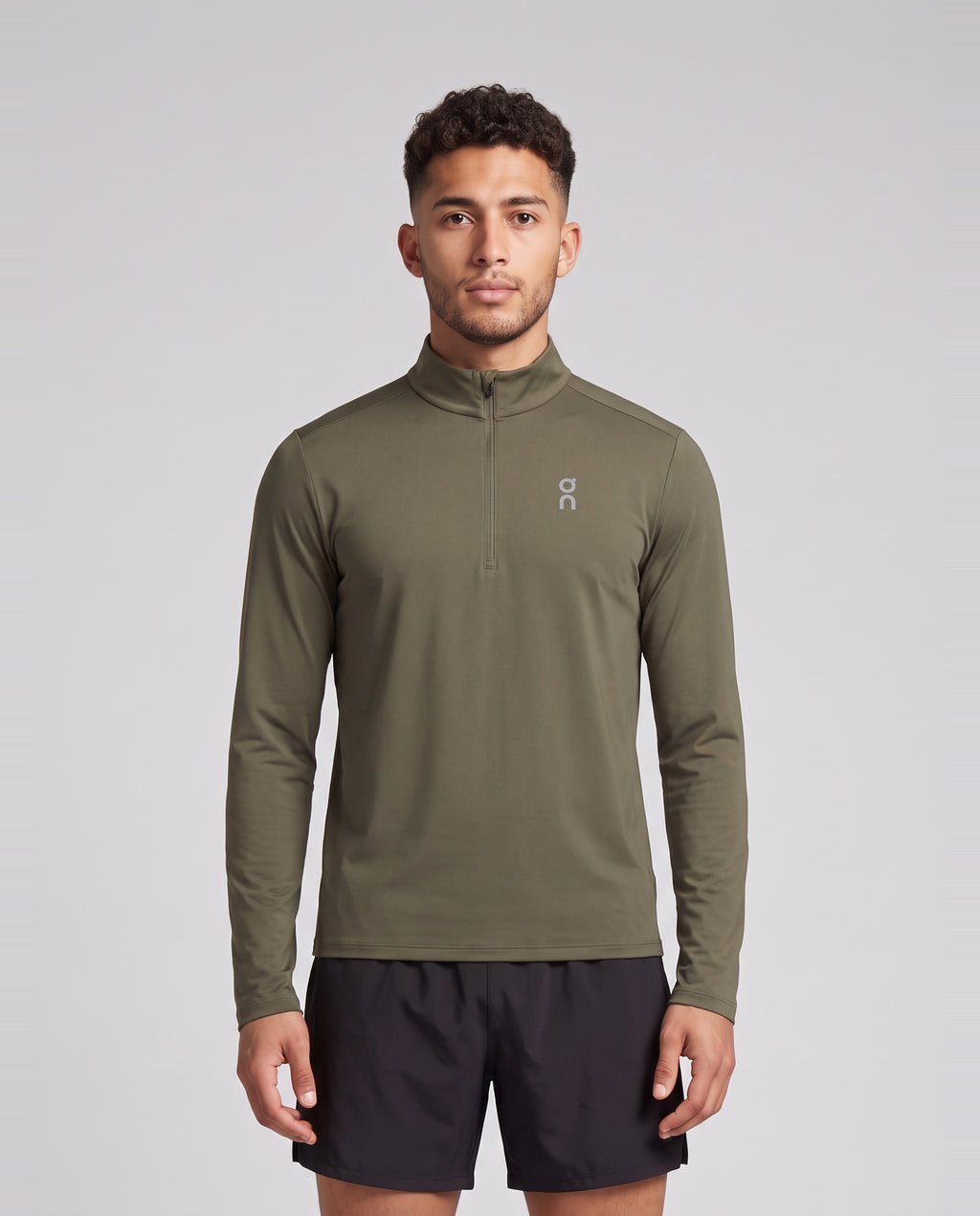 Men's On Running Core 1/4 Zip 1 Bark — on model