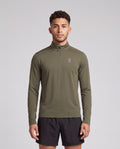 Men's On Running Core 1/4 Zip 1 Bark — on model