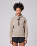 Women's On Running Focus Tech Hoodie Desert — on model