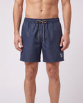 Men's Paul Smith  Navy Zebra Logo Recycled Swim Shorts — on model