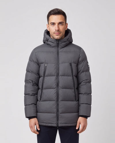 Men's Sandbanks Ravine Charcoal Mid Puffer Jacket