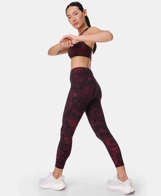 Women's Sweaty Betty Power 7/8 Workout Leggings - Red Tortoise Print