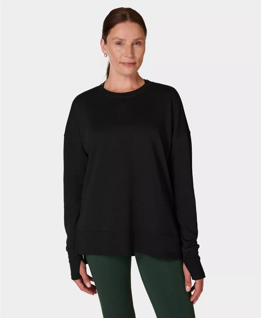 Women's Sweaty Betty After Class Longline Sweatshirt - Black