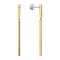 Tommy Hilfiger Ladies Linear Bar Drop Earrings Stainless Steel Gold Plated by Tommy Hilfiger