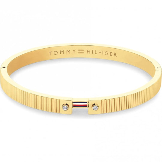 Tommy Hilfiger Stripes Gold Plated Bangle 2781048