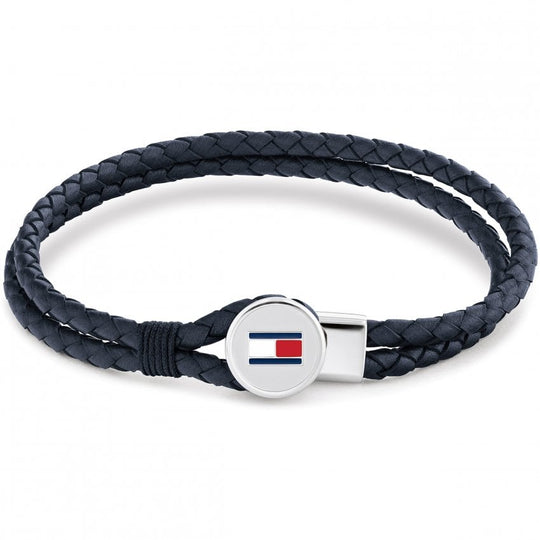 Tommy Hilfiger Mens Blue Bruce Leather Bracelet 2790656