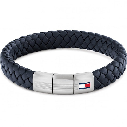Tommy Hilfiger Mens Blue Round Braided Bracelet 2790660