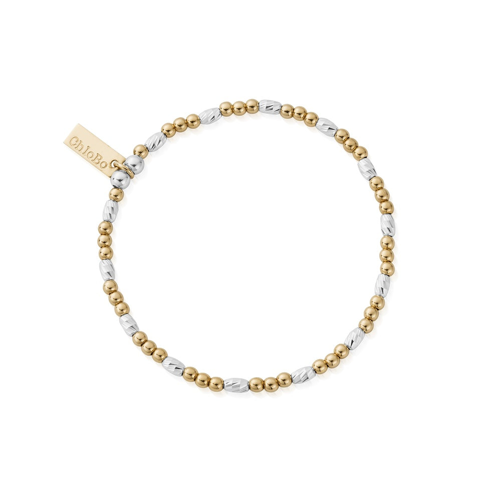 ChloBo Dainty Sparkle Bracelet Silver Gold Plated GMBDSP
