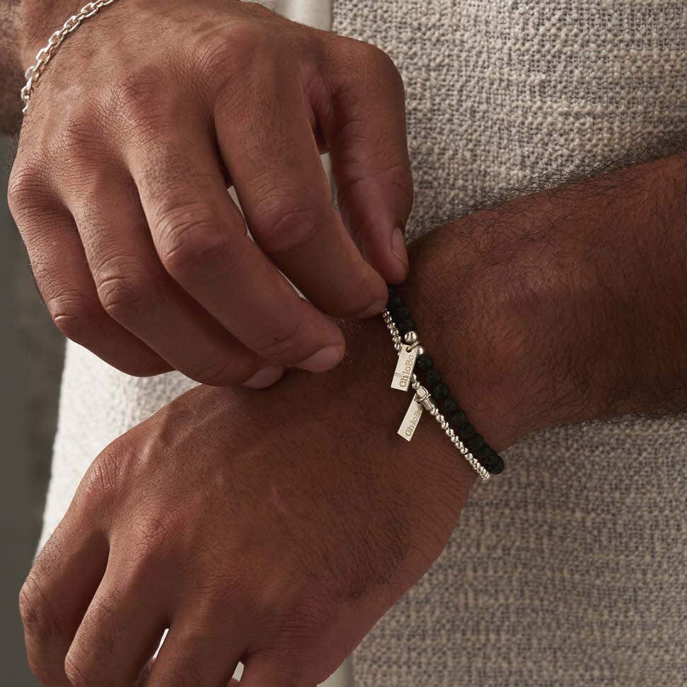 ChloBo Men's Essential Bracelet Silver Gold Plated