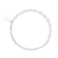 ChloBo handcrafted pearl bracelet; Story of Love collection. Elegant jewelry for women, sterling silver beads & freshwater