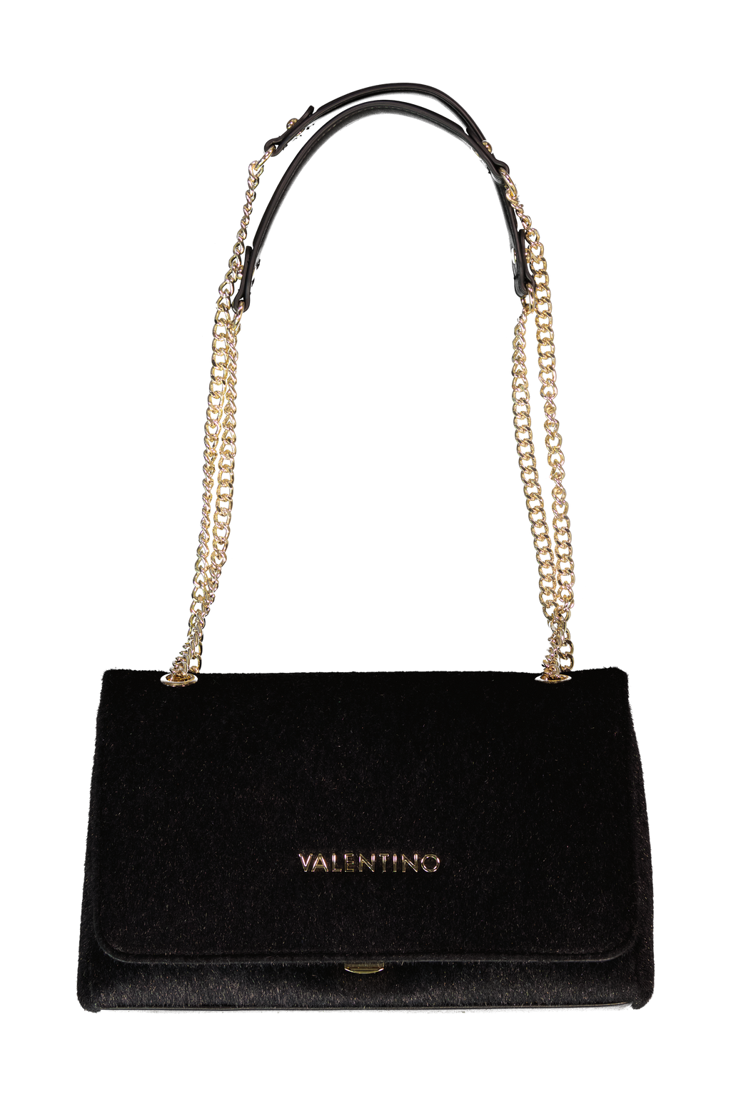 Women's Valentino Ocarina Winter Flap Bag In Black