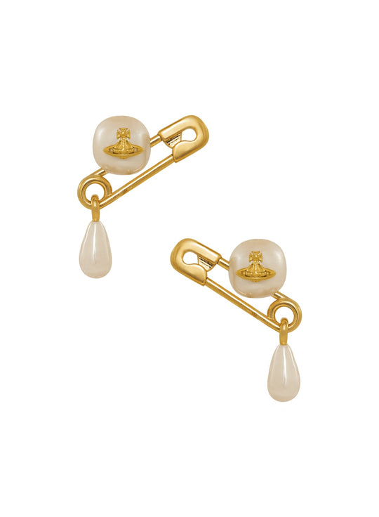 Vivienne Westwood Gold Plated Claude Small Stud Earrings 62010363-02R107-