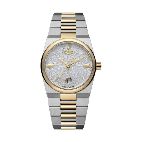 Vivienne Westwood Two-Tone The Hoxton Silver Dial Bracelet Watch VV332SLSG