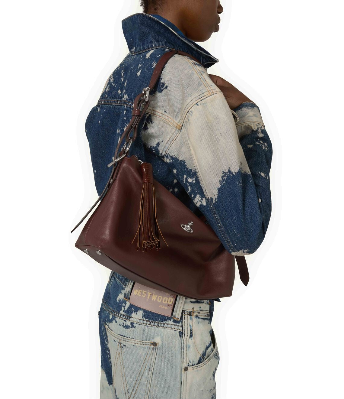 Women's Vivienne Westwood Emma Shoulder Bag in Chestnut — view 3