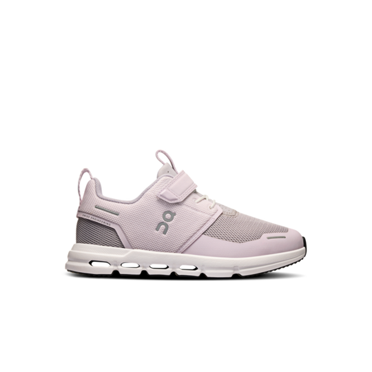 Unisex On Running Kids Cloud Play Trainers in Orchid White