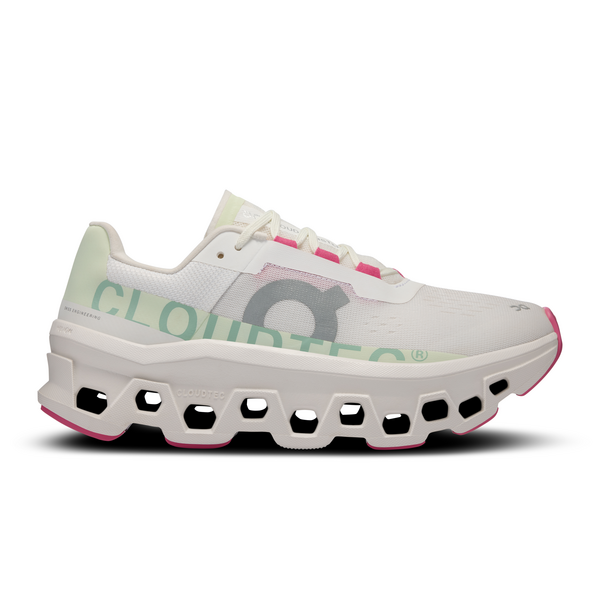Women's On Running Cloudmonster in White Lima