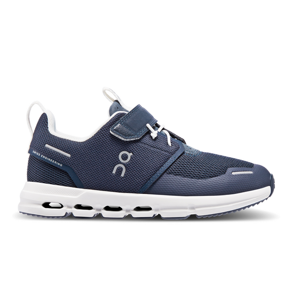 Unisex On Running Kids Cloud Play Midnight White Trainers